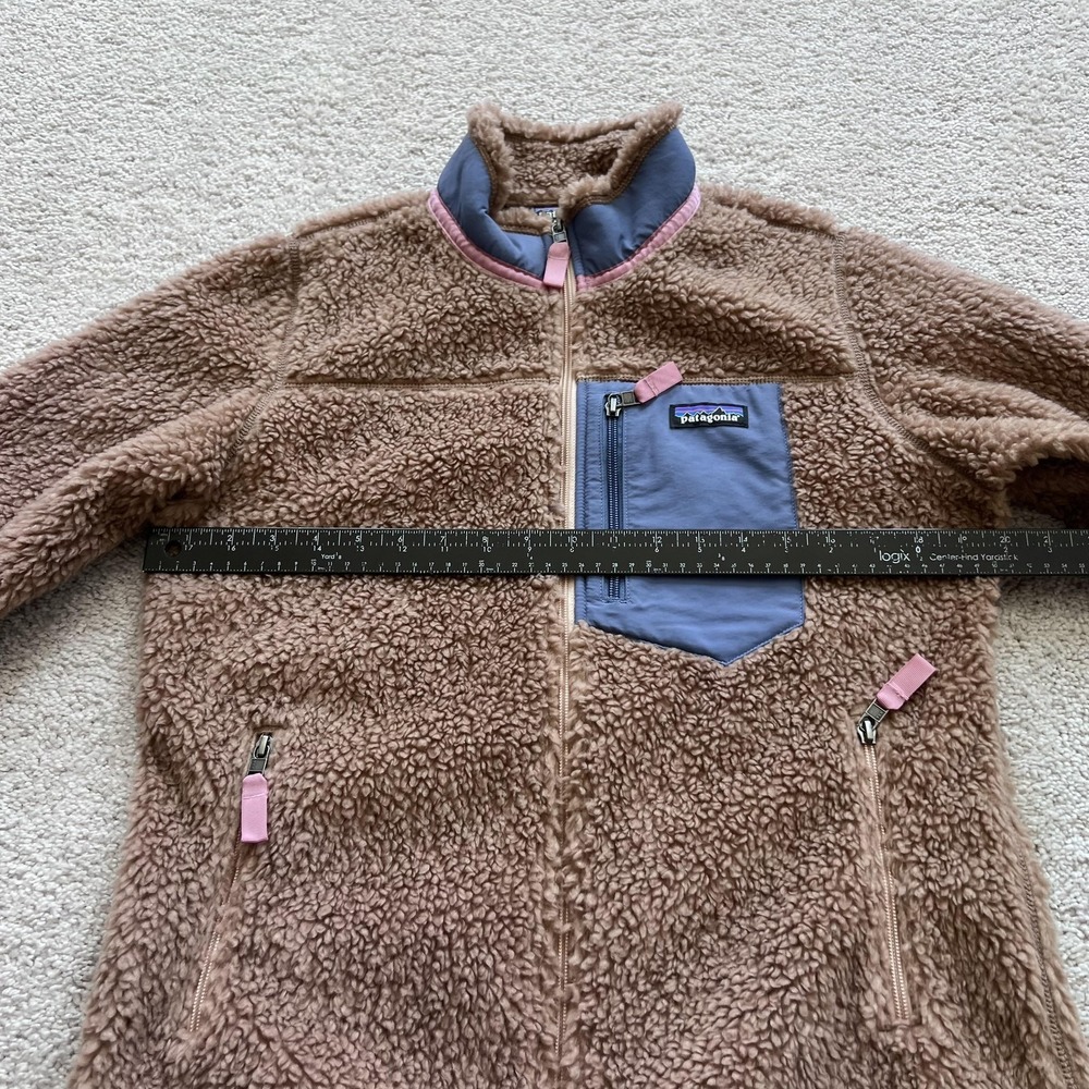 Patagonia Classic Retro-X Pampas Tan Fleece Zip Jacket Womens M Brown Outdoor - Picture 9 of 14